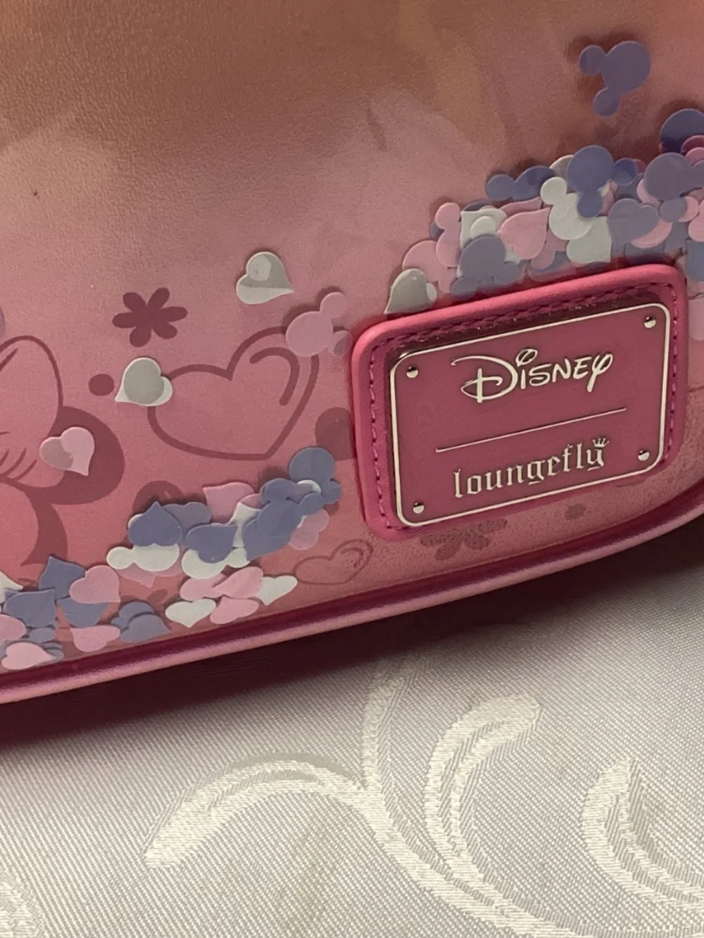 MINNIE. MOUSE PINK BACK PACK so cute CONFETTI EARS. CUTESY 🌸🌸🌸🌸🌸